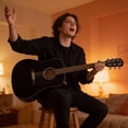 thumbnail image 5 of Fender FA-125 Dreadnought Acoustic Guitar - Black w/ Hard Case, 5 of 6