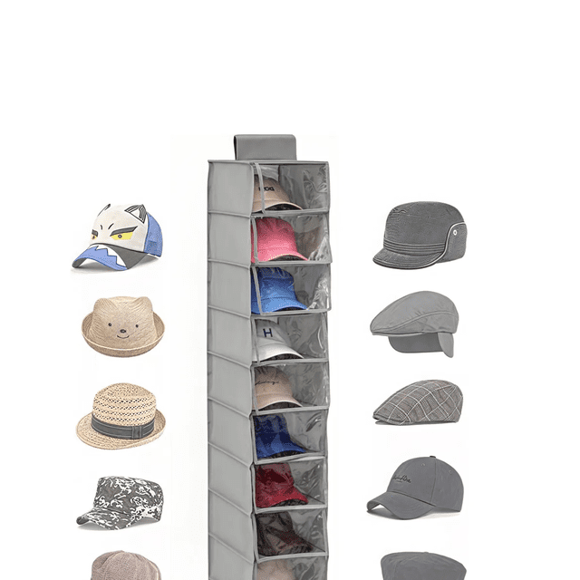 Organizadores Closet Almacenamiento De Gorra De Béisbol Xtellar gris
