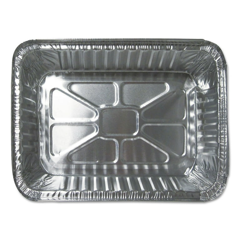 Aluminum Closeable Containers, 2.25 lb Oblong, 8.69 x 6.13 x 2.13, Silver, 500/Carton Aluminum Closeable Containers, 2.25 lb Oblong, 8.69 x 6.13 x 2.13, Silver, 500/Carton
