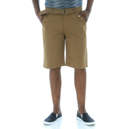 - WT02 Men's Belted Basic Twill Chino Shorts