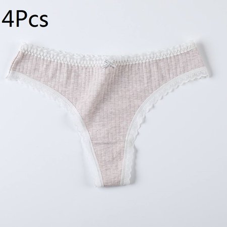 

Women s Cotton Thong Breathable Panties Low Rise Underwear Taro