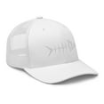 thumbnail image 2 of Clishirt Adult Unisex Embroidered White Fish Adjustable White Retro Trucker Hat, 2 of 7