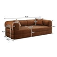 thumbnail image 3 of 78.8" loveseat sofa,Orange Comfy Futon Couch Sleeper Bed, Boneless Sectional Sofa for Living Room,Corduroy fabric, 3 of 9