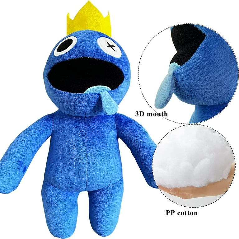 Rainbow Friends Plush Toy Blue Character Plush Stuffed Doll *LOOSE CROWN*