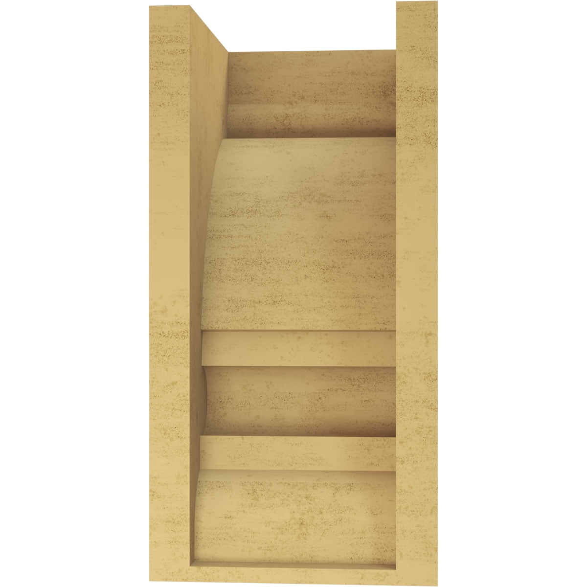 7"W x 7"D x 14"H Wide Diane Rough Cedar Woodgrain TimberThane Corbel, Primed Tan