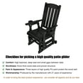 thumbnail image 3 of Fortune Candy Wood Patio Glider with High Back and Deep Contoured Seat, Heavy Duty 600 lbs, for Outdoor Patio Garden, Black, 3 of 9
