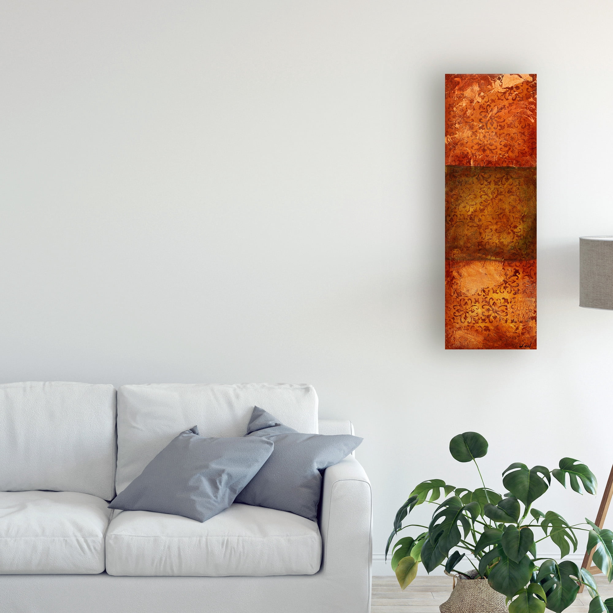 Trademark Fine Art 'Stencils Over Red Tones 4' Canvas Art by Pablo Esteban