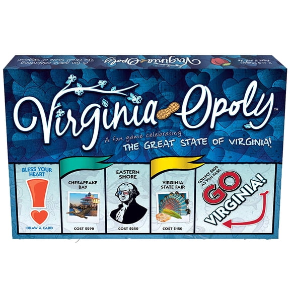 Late For The Sky: Viginia-Opoly - State Themed Opoly-Style Board Game, Landmark Properties, Family Strategy, 2-6 Players, Traditional or 1hr Version