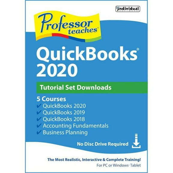 Individual Software Professor Teaches QuickBooks 2020, Windows, (Email Delivery), (886389186364)
