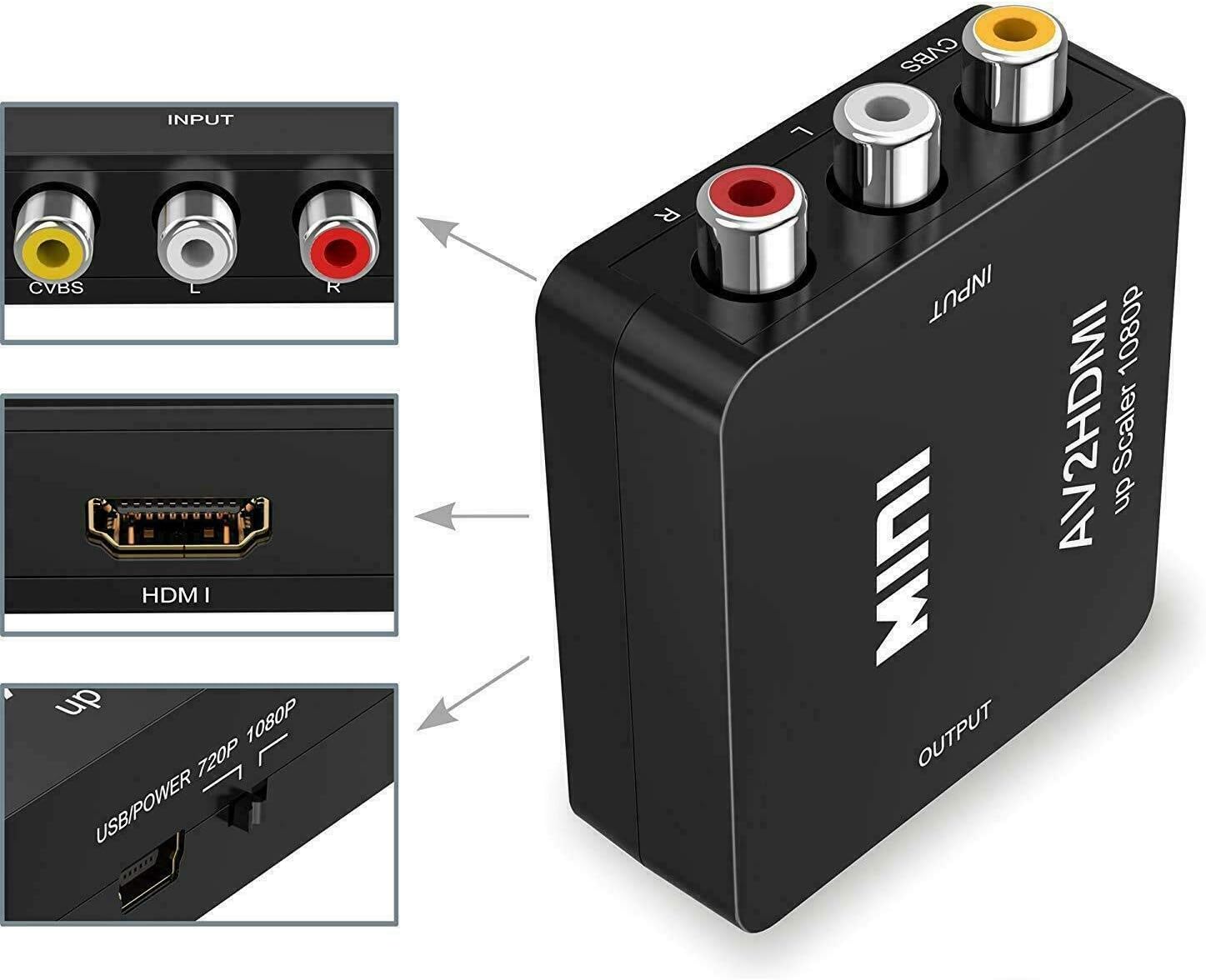 WIGACH RCA to HDMI,AV to HDMI Converter photo 4