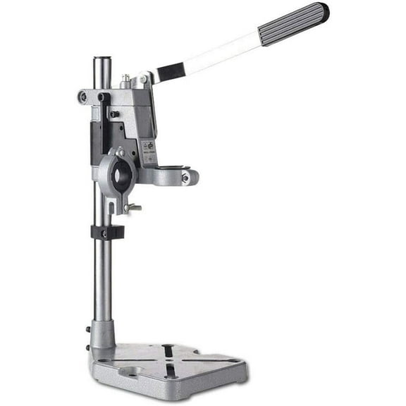 Drill Press Stand Adjustable Desktop Drill Stand Durable Aluminum Drill Holder Professional Electric Drill Press Bench Table Press Stand Workstation Repair Tool Clamp