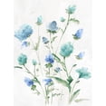 thumbnail image 2 of Watts, Eva 25x32 White Modern Wood Framed Museum Art Print Titled - Tinted Blue Petals II, 2 of 4