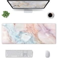 thumbnail image 6 of Pink Marble Pink Mouse pad for Desk Cute Pink Desk Accessories, Large Desk Mat Large Mouse Pad,Keyboard pad Laptop mat(31.5x11.8in) Laptop Protector Computer Accessories Cute Pink Desk mat, 6 of 6