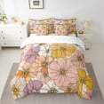 thumbnail image 2 of Manfei Female Flower Floral Twin Bedding Sets 7-Piece, Vintage Pink Blossoms Bedding Comforter Set, Western French Style Reversible Sheet Sets, Luxury Bedroom Decor, 2 of 7