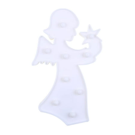 

iOPQO LED light Night Angel Decor Home Lamp Battery Lights Powered LED Light Fairies Creative LED light props small night light decorative lamp White