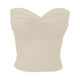 thumbnail image 1 of Top elegante sin tirantes de punto liso para mujer - Top corto con sujetador bandeau elástico para ocasiones informales o fiestas, 1 of 4