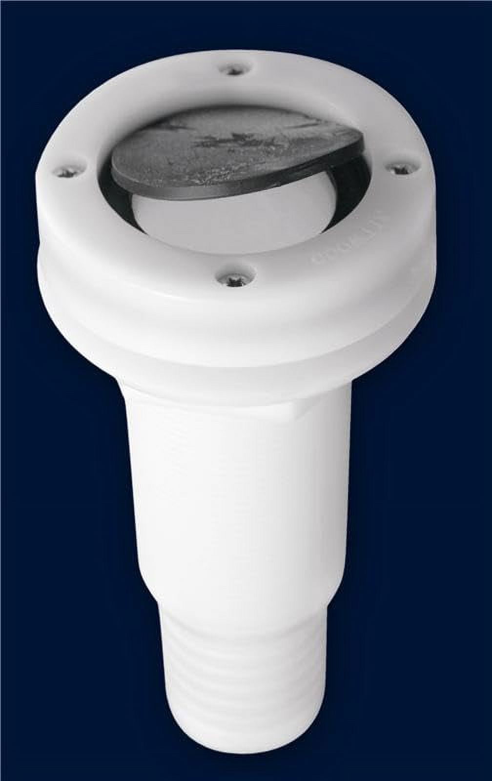 Attwood Thru Hull Scupper for Hose, White, 1-1/2"