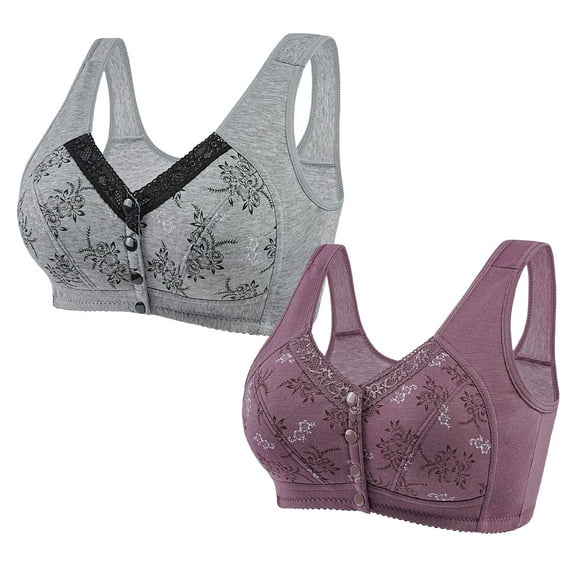 Jkety Women's Super Soft Wireless Lightly Lined Comfort Bra Plus Size Sports Bras for Women PP2,36