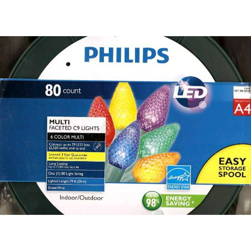 Philips 80 Count MultiFaceted Indoor/Outdoor LED Christmas String
