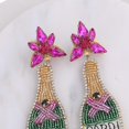 thumbnail image 5 of Nuevos pendientes de novia con forma de botella de champán estilo bohemio para mujer, hechos a mano con cuentas estilo bohemio, código de modelo 7: 809 7, 5 of 5