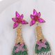 thumbnail image 5 of Nuevos pendientes de novia con forma de botella de champán estilo bohemio para mujer, cuentas bohemias hechas a mano, E1513 GM, 5 of 5