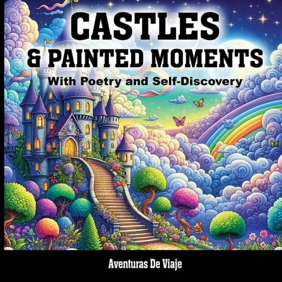 Adult Coloring Book Castles & Painted Moments: With Poetry and Self-Discovery, (Paperback)