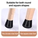 thumbnail image 4 of Casquillos negros sólidos, cubiertas para pies de muebles, fieltro termoplástico de elastómero de silicona antideslizante, puntas para patas de muebles con reducción de ruido para pisos de madera (16, 4 of 8