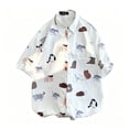 thumbnail image 4 of COSFO Beach Mens Button Up Shirts Short Sleeve Funny Summer Shirt Collared with Pocket Relaxed Fit Vacation Tops, 4 of 5