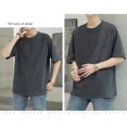 thumbnail image 4 of Camiseta De Hombre Casual De Color Sólido De Ajuste Holgado, 4 of 5