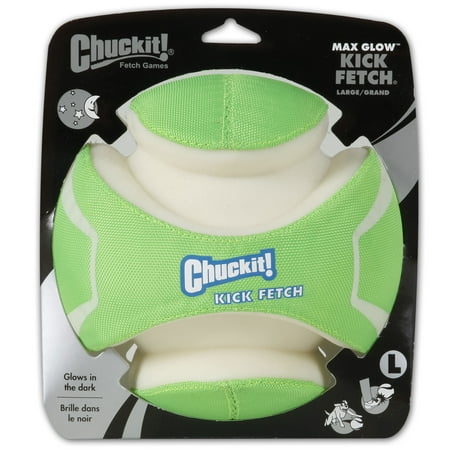 UPC: 0029695323003 | Chuckit Kick Fetch Max Glow Ball  Large (8 Inch) Glow in the Dark Dog Toy