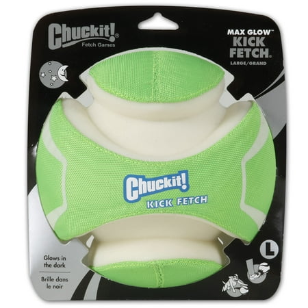 Chuckit! Kick Fetch Max Glow Dog ball, Large