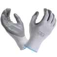 thumbnail image 1 of par de guantes de trabajo resistentes al aceite antideslizantes recubiertos de nitrilo guantes de mantenimiento elásticos transpirables grises, 1 of 8