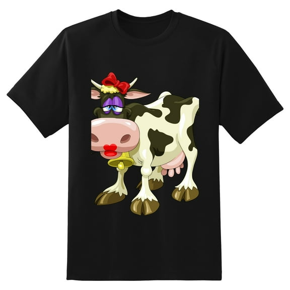 Men's Graphic TeeCow Letter Print T-Shirts Round Neck Short Sleeves Sizes XS-5XL Summer Daily Casual Tops