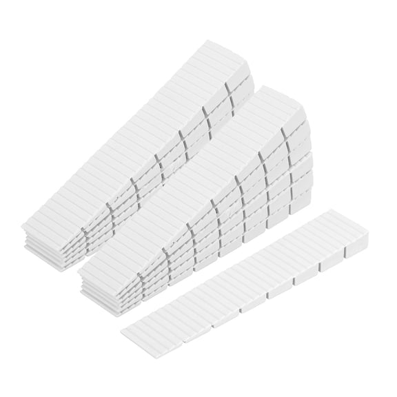 12 Pack Plastic Furniture Shims, Wedges Shims for Leveling Cut-to-fit Furniture Levelers for Uneven Floors Toilet Table Cabinet (White)