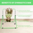 thumbnail image 5 of Aukfa Expandable Gymnastic Bars,Adjustable Height Gymnastic Horizontal Bars for Kids, Folding Training Bars,Green, 5 of 8