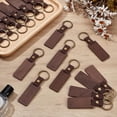 thumbnail image 5 of 60 PCS Leather Wood Keychain Blanks Unfinished Wooden Keychains Rectangular Shape Black Walnut Wood Keychains Blanks for Engraving DIY Crafts Personalized Gifts$$Art & Craft, 5 of 5