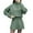 Green, variant on Two Piece Sets for Women Turtleneck Long Sleeve Knit Tops and Mini Skirts Spring Summer Solid Color Trendy Bodycon Matching Sets