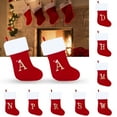thumbnail image 1 of Christmas Stocking with Letter, Mini Cute Christmas Stockings Cotton Cord with White Super Soft Plush Cuffs Christmas Decorations, 1 of 7