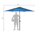 thumbnail image 3 of Costway 9FT Patio Umbrella Patio Market Steel Tilt W/ Crank Outdoor Yard Garden Blue, 3 of 11
