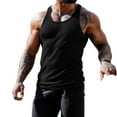 thumbnail image 3 of Inadays Men's Workout Tank Top Gym Fitness Athletic Shirts Quick Dry Bodybuilding Sleeveless Plain Muscle T Shirts, Black, 5XL, 3 of 7
