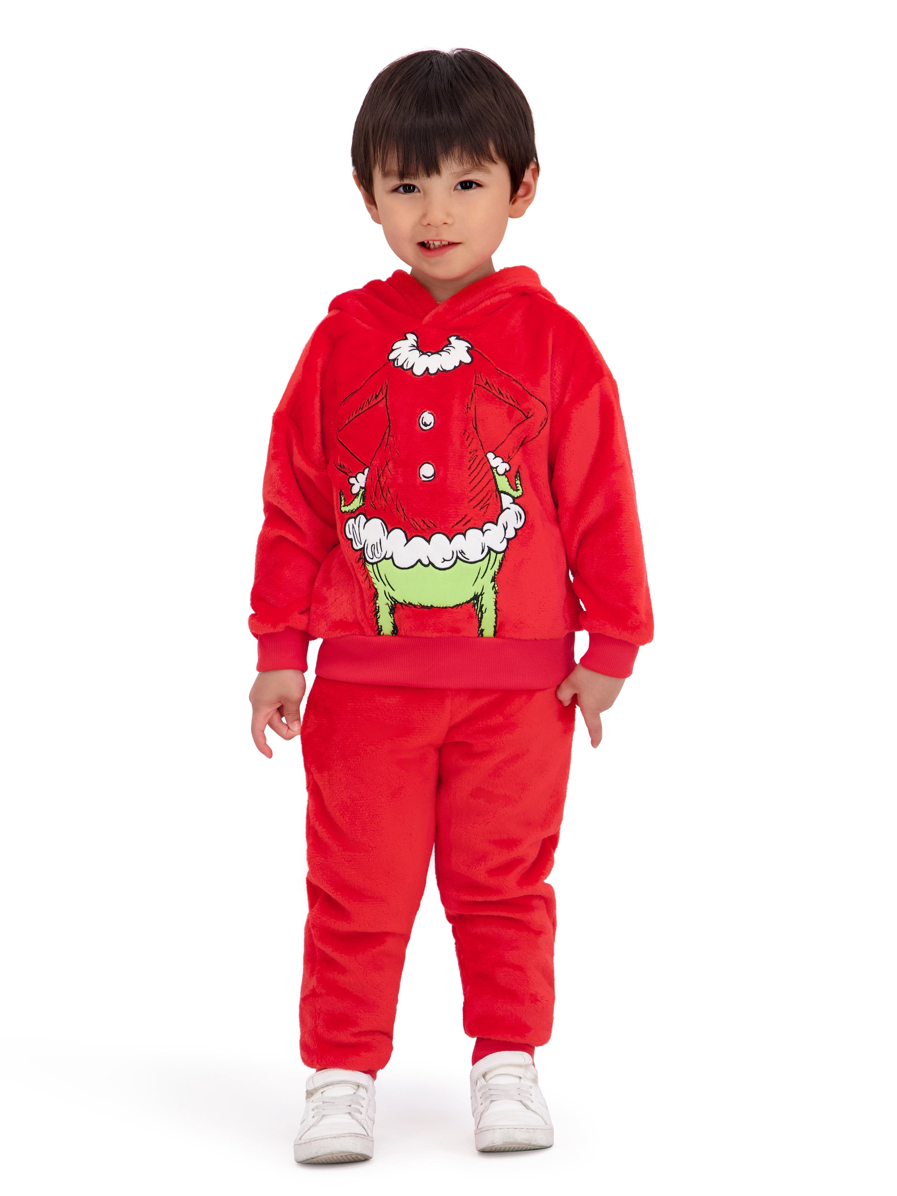 Dr. Seuss The Grinch Toddler Unisex Hoodie and Jogger Set, Sizes 12M-5T