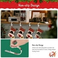 thumbnail image 6 of 6PCS Christmas Stocking Holders for Set of 6 Mantel Decor Hooks Sock Hook Silver, 6 of 7