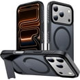 thumbnail image 1 of XUCP-Case pour iPhone 17 Pro Max avec Support Réglable, Protection contre les Chutes de 12 Pieds, Étui Mince pour iPhone 17 Pro Max Magnétique Translucide Mat, 1 of 4