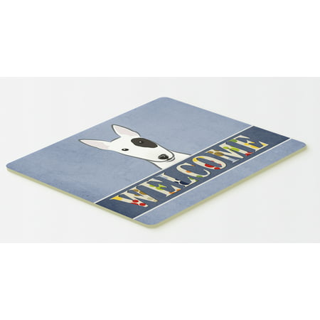 UPC 638508000002 product image for Bull Terrier Welcome Kitchen or Bath Mat 20x30 BB1395CMT | upcitemdb.com