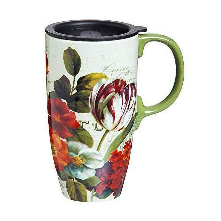 Evergreen Garden View Ceramic Latte 17oz Travel Cup w/Gift Box - Walmart.com