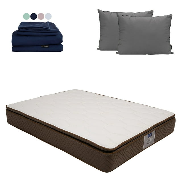 Colchón Queen Size Restonic Nautilus + Almohada 2Pack + Sábanas Softy