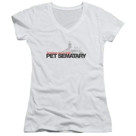 Pet Sematary Logo Juniors V-Neck Shirt