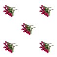 thumbnail image 1 of Bewildely Ramo de flores artificiales de 9 cabezas, tulipanes de seda, Mini flor de imitación de mano nupcial para decoración de fiesta, vino Type2 NO2, 1 of 6