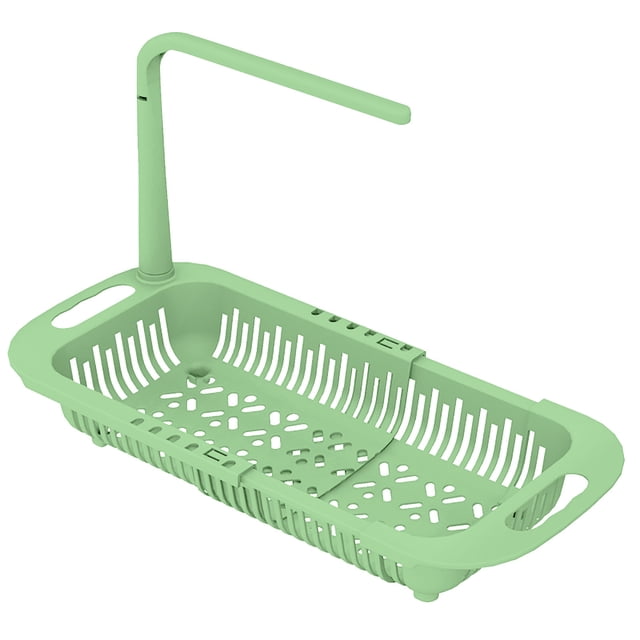 Gkeoshab Drain Rack Adjustable To Fit Any Size Sink Large Capacity Storage Retractable Sink Storage Rack Towel Rack Home & Garden