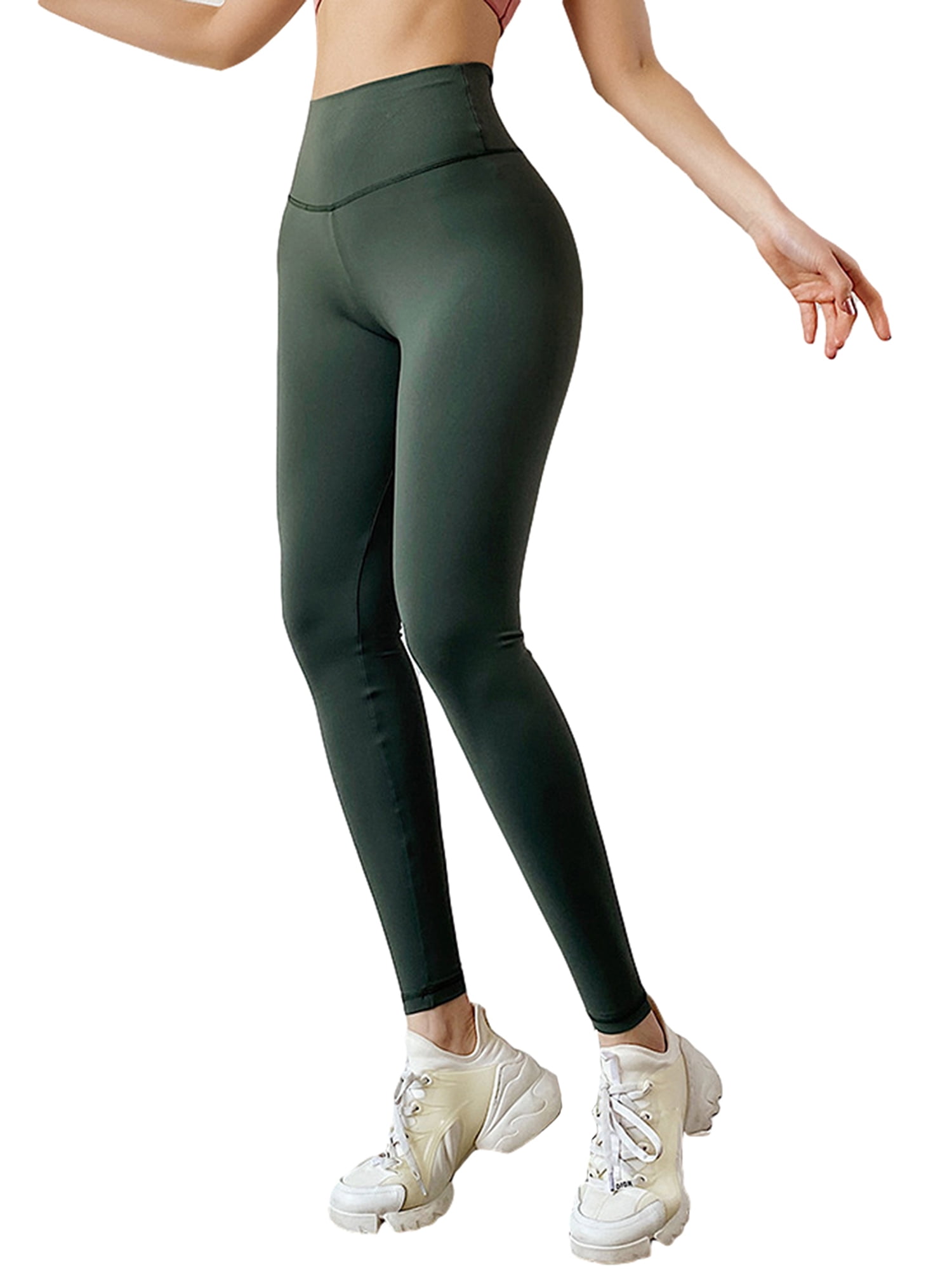 4 Way Stretch Women Yoga Leggings Cealu High Waist Hip Seamless Yoga Pants Tummy Control Butt Lifting 